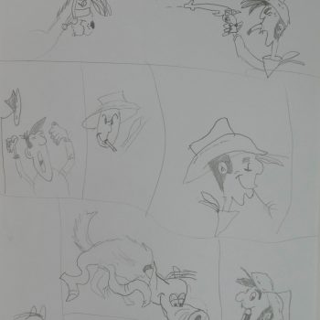 different sketches of Lucky Luke 2009